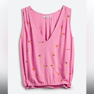 O'Neill Pink Floral V-Neck Blouse